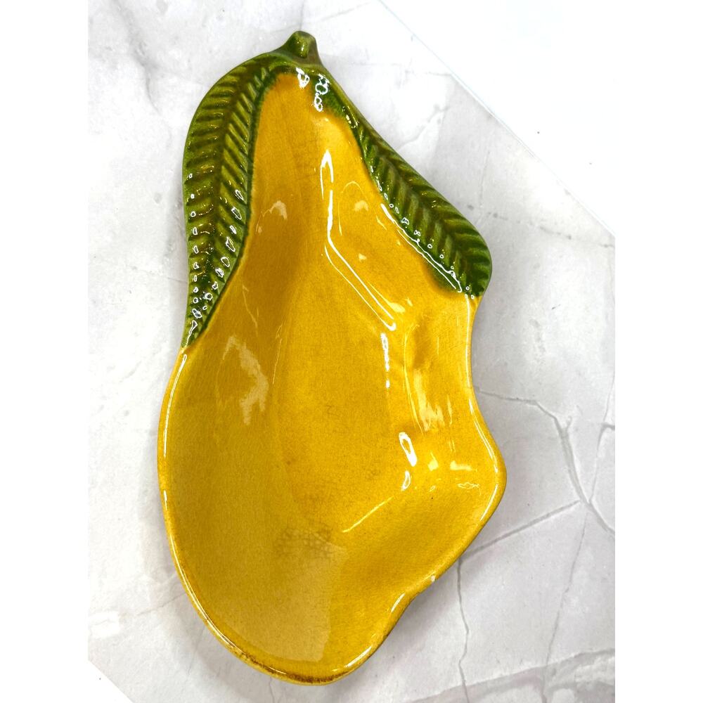 1950 California Pottery SURVIVOR Pear Shaped Relish Snack Candy Dish